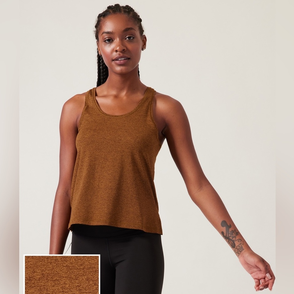 Athleta Uptempo Tank Size Small Heather Ancient Mahogany Worn Once